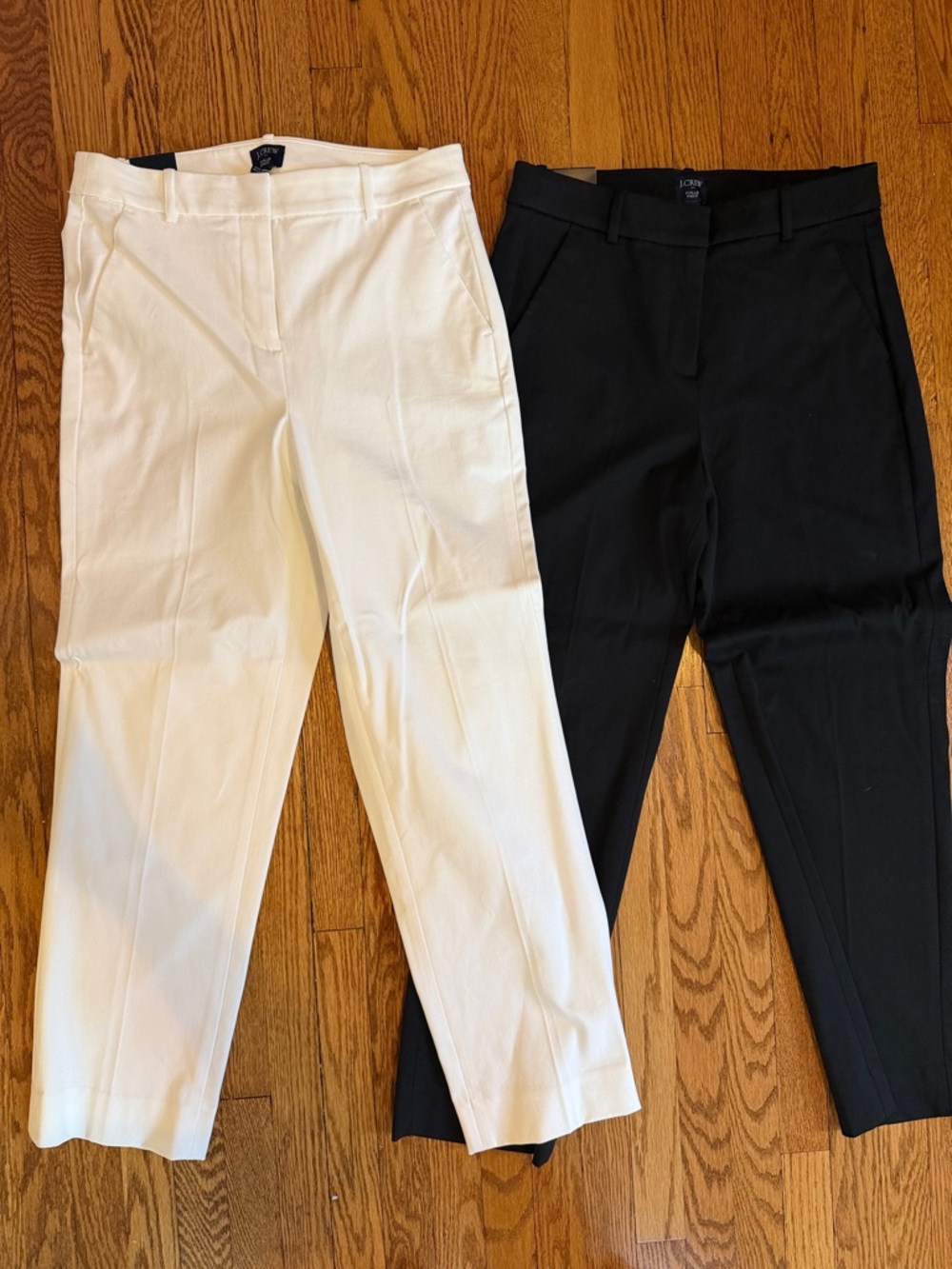 J. Crew Black and White Cropped Straight-Leg Duo in Kallie style size 6 NWT